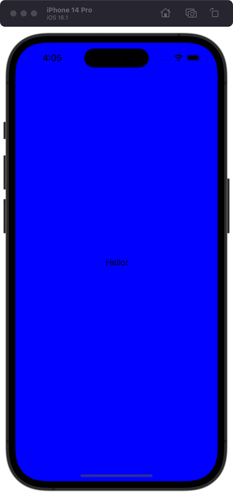 Running app with a blue background