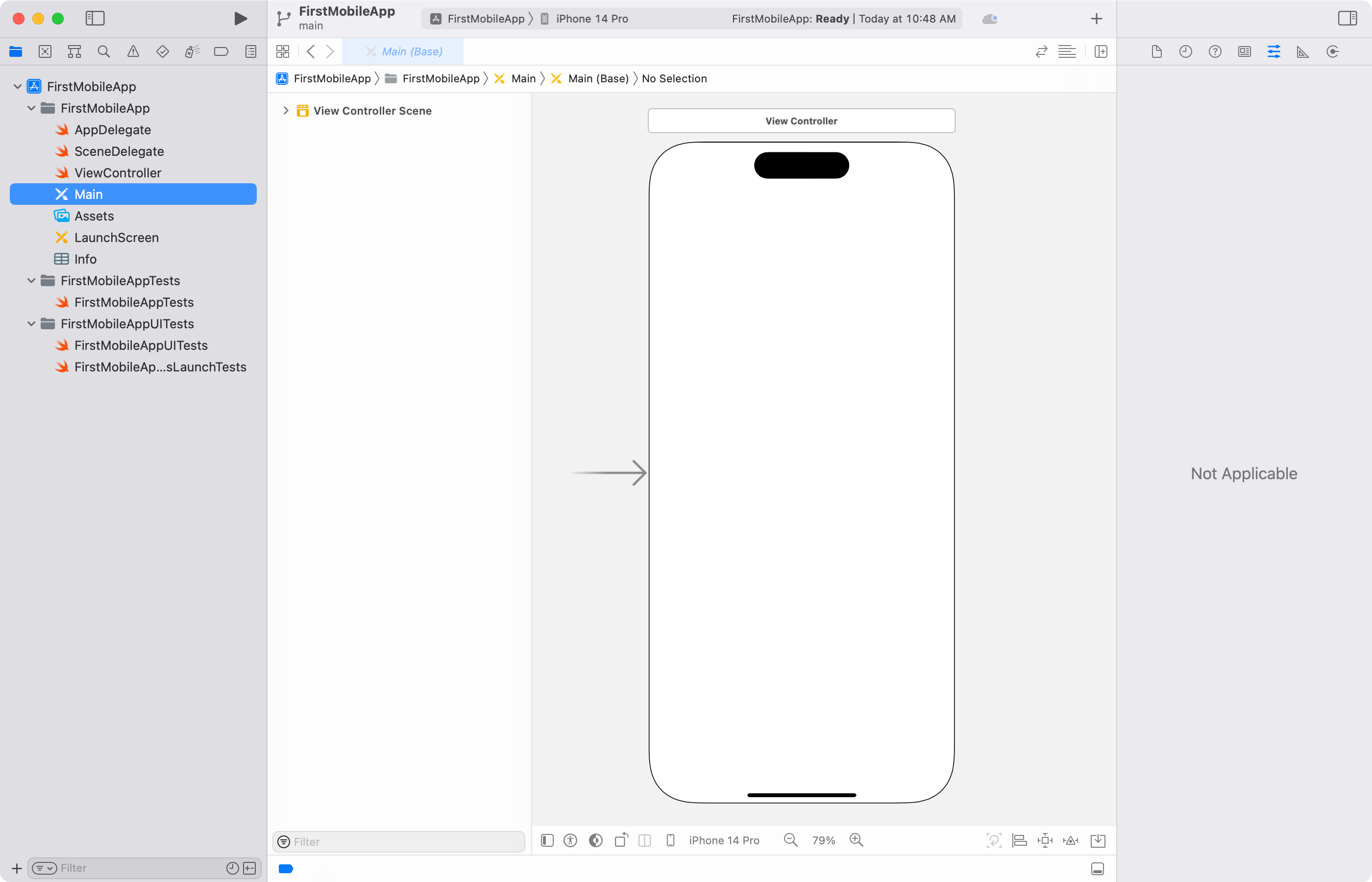 Empty Main Storyboard