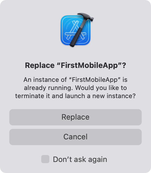 Replace Running App